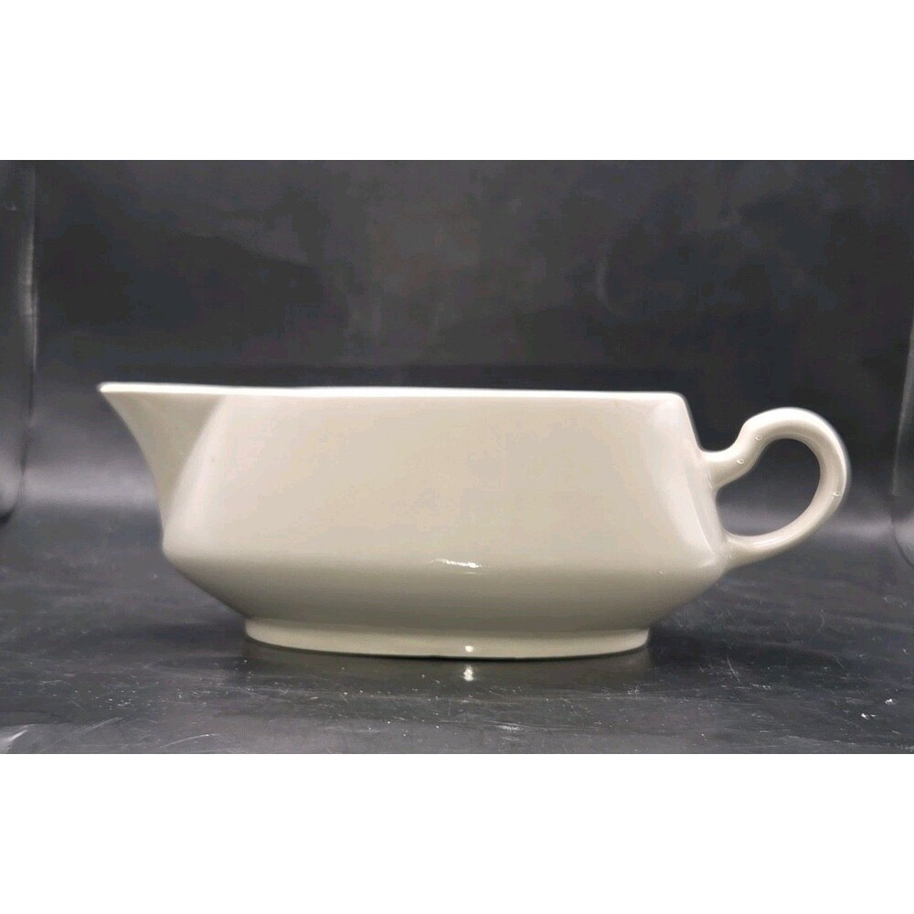 Homer Laughlin Gravy Sauce Boat L 44 N 6 Plain Ivory Classic Restaurant Style